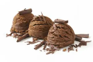 Scoops of Chocolate Ice Cream