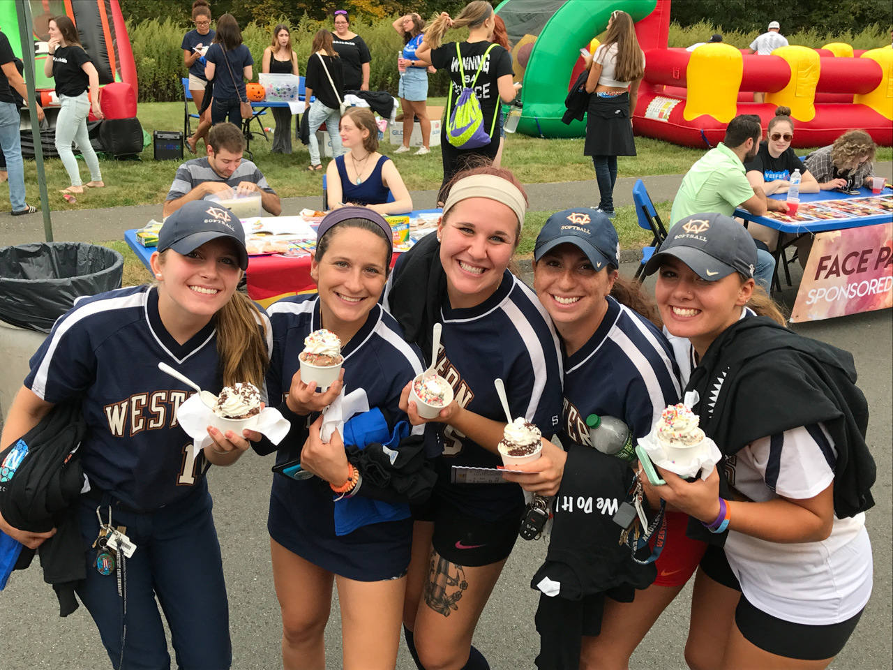 Group of Girls Holding Ice Cream