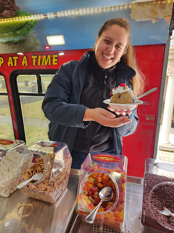 Ice Cream Western Mass Woman Smiling