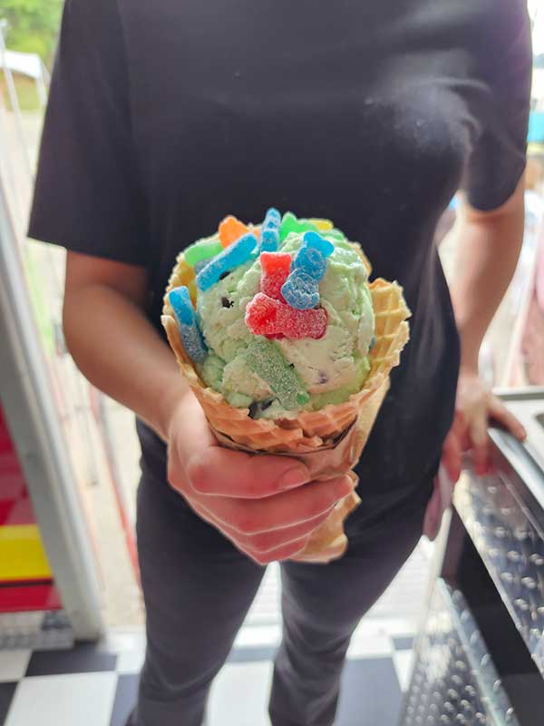 Woman Holding Ice Cream Cone in Northwest Pittsburg