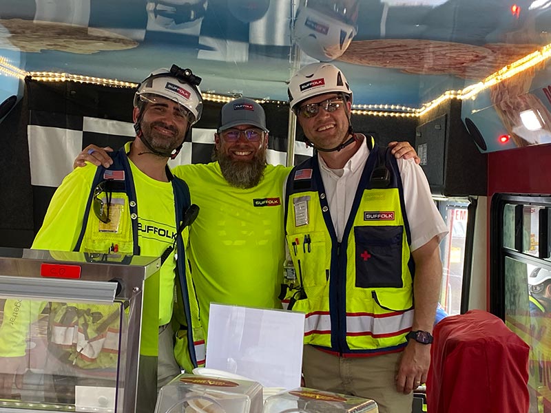 Working Men Taking a Break for Ice Cream on the South Shore Boston MA Area