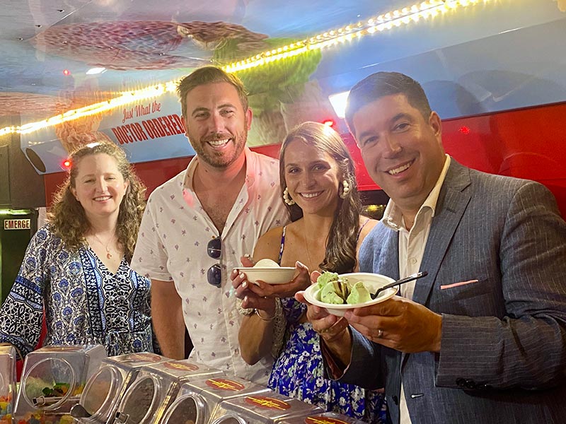 Friends Eating Ice Cream in Boston MA on the South Shore