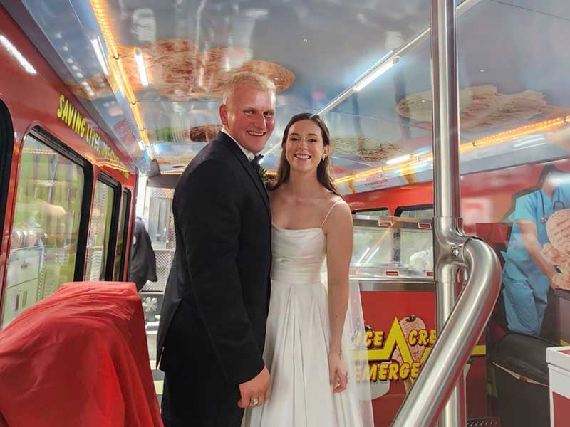Dan and Sara Wedding Event Ice Cream Inside Bus Dan and Sara Wedding Event Ice Cream Inside Bus