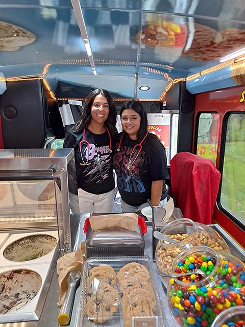 Mom and Daughter at an Ice Cream Emergency Event in Southern Rhode Island Mom and Daughter at an Ice Cream Emergency Event in Southern Rhode Island