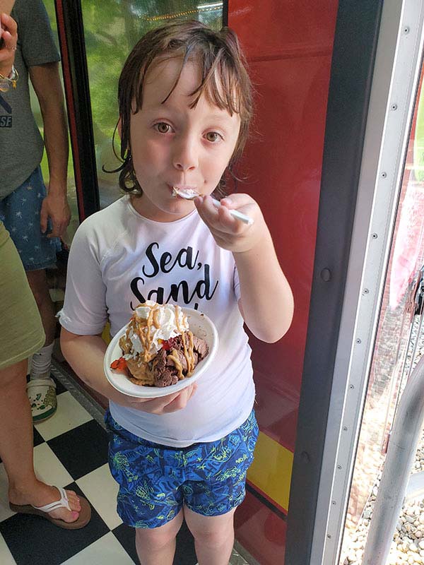 Young Girl Eating Ice Cream in NJ