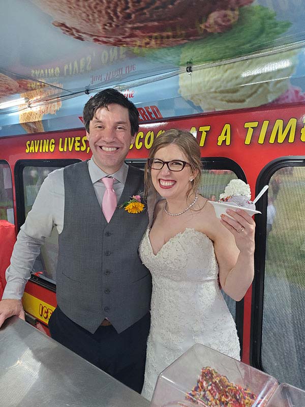 Wedding Celebration Booked the Ice Cream Emergency Bus in NJ