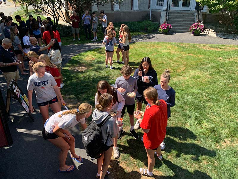 Friends Eating Ice Cream in Northwest CT Territory at School Event