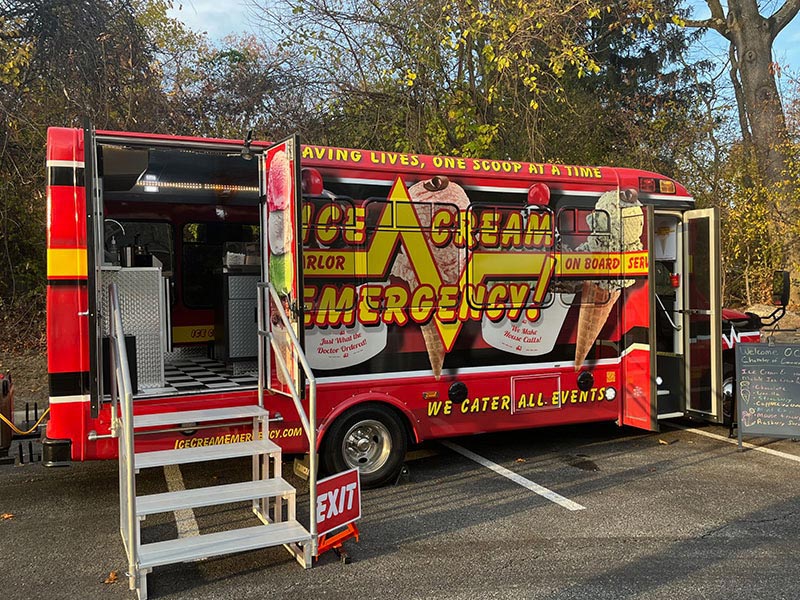 Ice Cream Emergency Bus Set Up