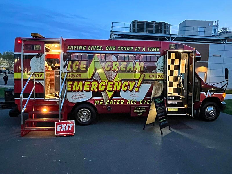 Orange County NY Ice Cream Bus at Night