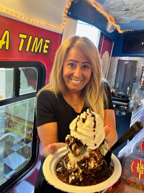 Woman Enjoying Ice Cream in Orange County NY