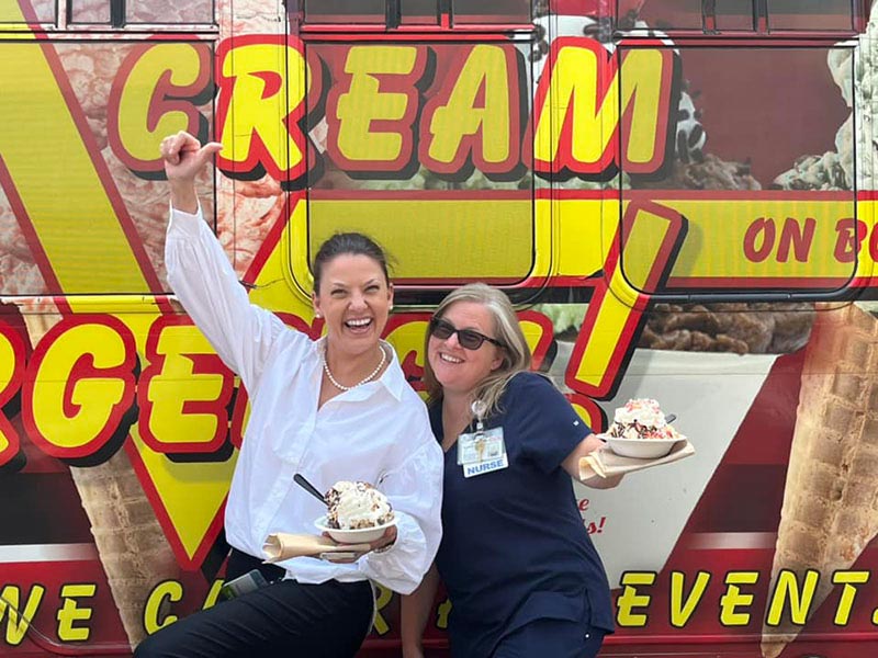 People Outside Enjoying Ice Cream in Orange County NY